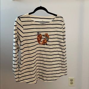 Talbots long sleeve embellished top